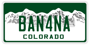BAN4NA  license plate in CO