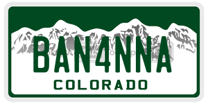 BAN4NNA  license plate in CO