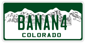 BANAN4  license plate in CO