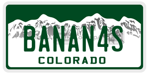BANAN4S  license plate in CO