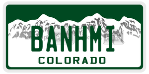 BANHMI license plate in Colorado