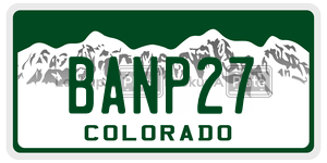 BANP27  license plate in CO