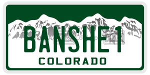 BANSHE1  license plate in CO
