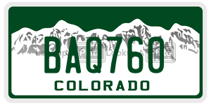 BAQ760  license plate in CO