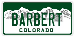BARBERT  license plate in CO