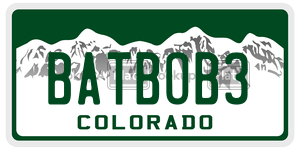 BATBOB3  license plate in CO