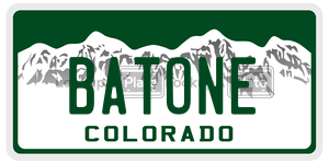 BATONE  license plate in CO