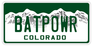 BATPOWR  license plate in CO