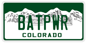 BATPWR  license plate in CO