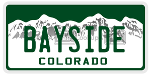 BAYSIDE  license plate in CO
