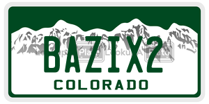 BAZIX2  license plate in CO