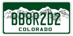 BB8R2D2  license plate in CO
