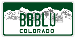 BBBLU  license plate in CO