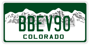 BBEV90  license plate in CO