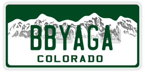 BBYAGA  license plate in CO