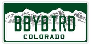 BBYBIRD license plate in Colorado