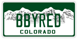 BBYRED  license plate in CO