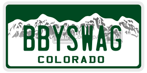 BBYSWAG  license plate in CO