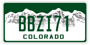 BBZI71  license plate in CO