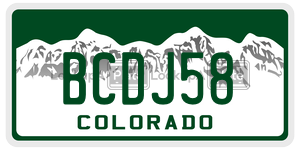 BCDJ58  license plate in CO