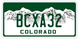 BCXA32  license plate in CO