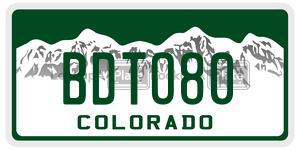 BDTO80  license plate in CO