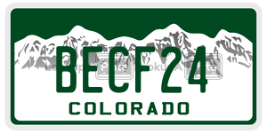 BECF24  license plate in CO