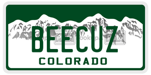 BEECUZ  license plate in CO