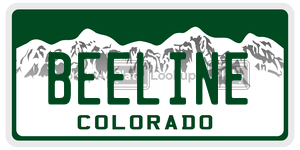 BEELINE  license plate in CO