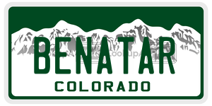 BENATAR  license plate in CO