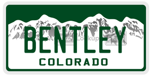 BENTLEY  license plate in CO