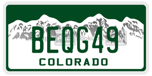 BEQG49  license plate in CO