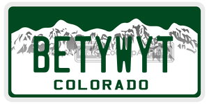 BETYWYT  license plate in CO