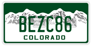 BEZC86  license plate in CO