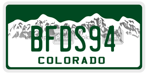 BFDS94  license plate in CO