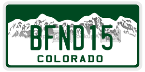 BFND15  license plate in CO
