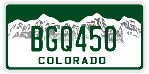 BGQ450  license plate in CO