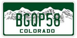 BGQP58  license plate in CO