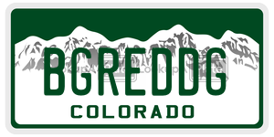 BGREDDG  license plate in CO