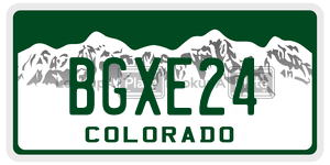 BGXE24  license plate in CO