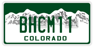 BHCM11  license plate in CO