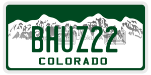 BHUZ22  license plate in CO