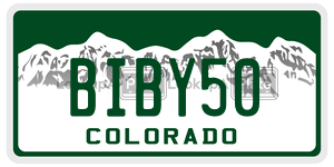 BIBY50  license plate in CO