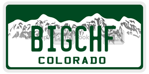 BIGCHF  license plate in CO