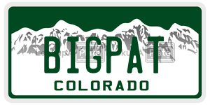 BIGPAT  license plate in CO