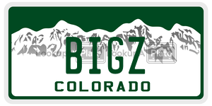 BIGZ  license plate in CO