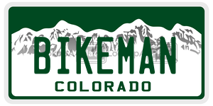 BIKEMAN license plate in Colorado