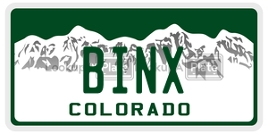 BINX  license plate in CO