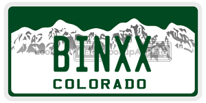 BINXX  license plate in CO