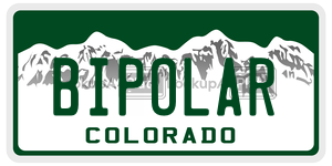 BIPOLAR  license plate in CO